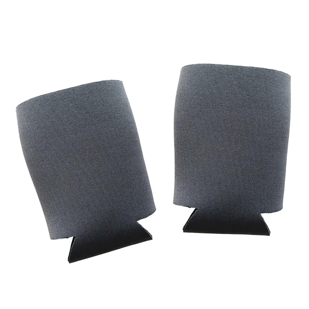 2 Pieces Neoprene Insulated Beer Can Cooler Bottle Holder Sleeve Gray