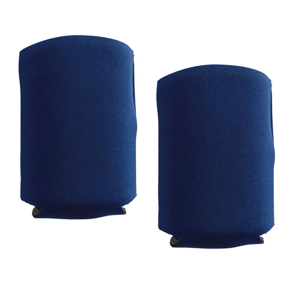 2 Pieces Neoprene Insulated Beer Can Cooler Bottle Holder Sleeve Navy Blue