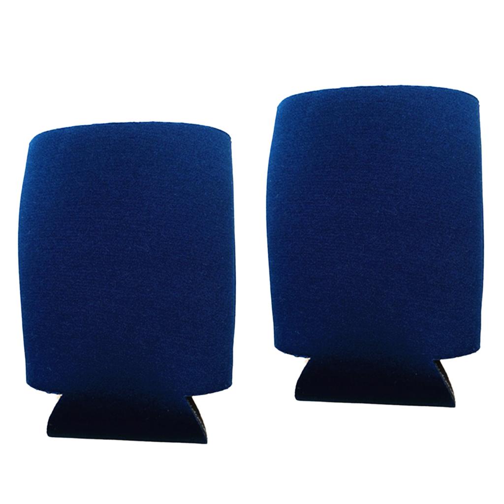 2 Pieces Neoprene Insulated Beer Can Cooler Bottle Holder Sleeve Navy Blue