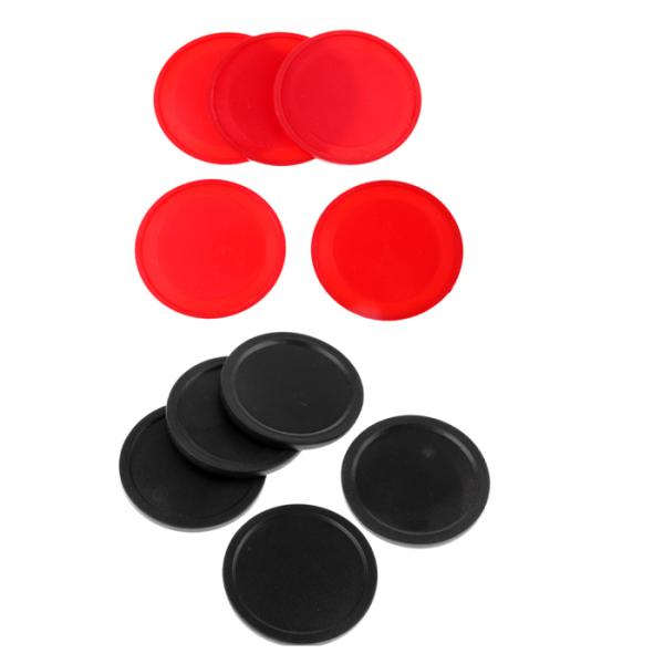 10 Pieces Air Hockey Pucks for Full Size Air Hockey Tables Red 60mm 50mm