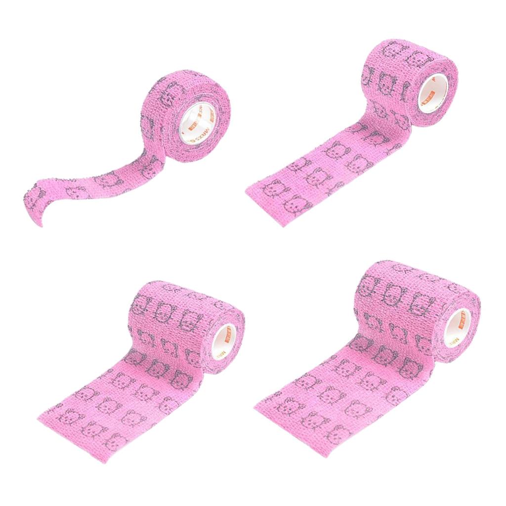 4 Pieces Elastic Non Woven Self Adhesive Cohesive Wrap Bandage Tape Rolls