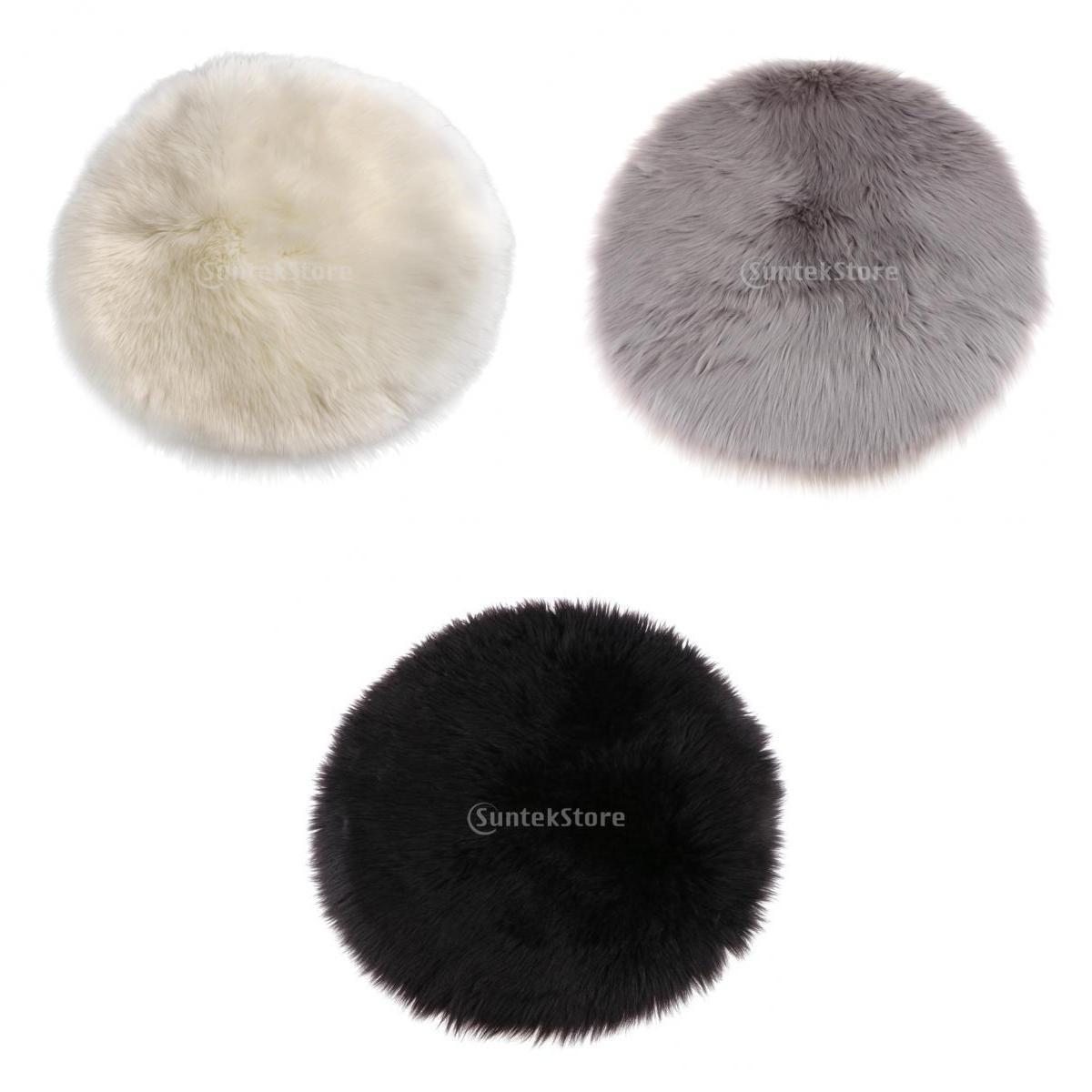 3 Pieces Sheepskin Skin Faux Fur Fake Rug Mat Small Area Rugs