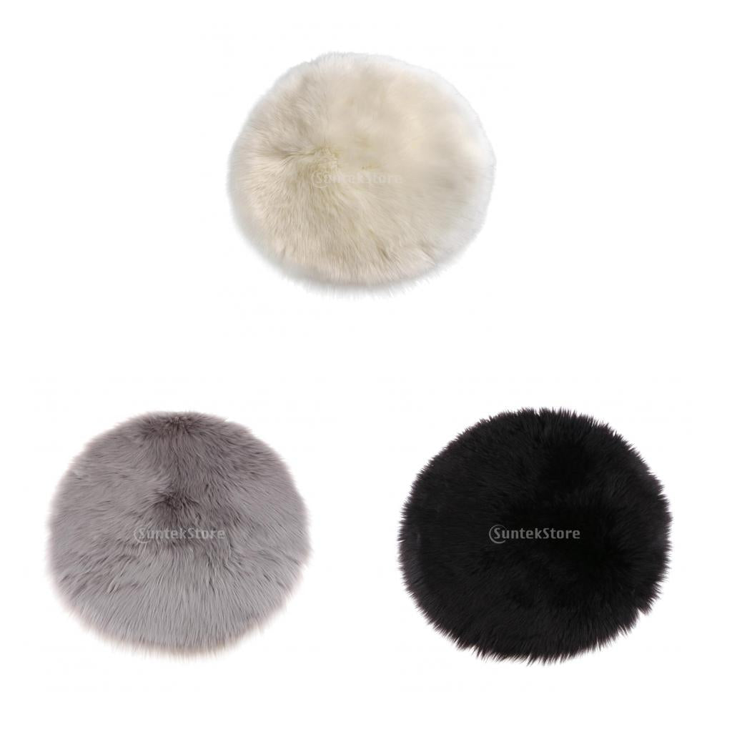 3 Pieces Sheepskin Skin Faux Fur Fake Rug Mat Small Area Rugs