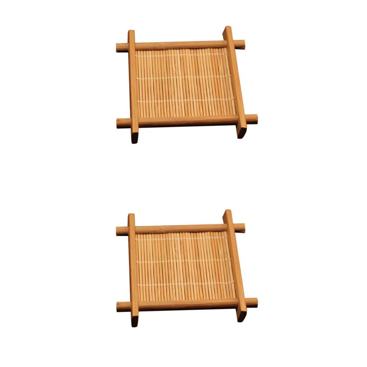 12x Bamboo Tea Coffee Cup Mat Mug Bowl Insulation Pad Coaster Holder 2 Sizes