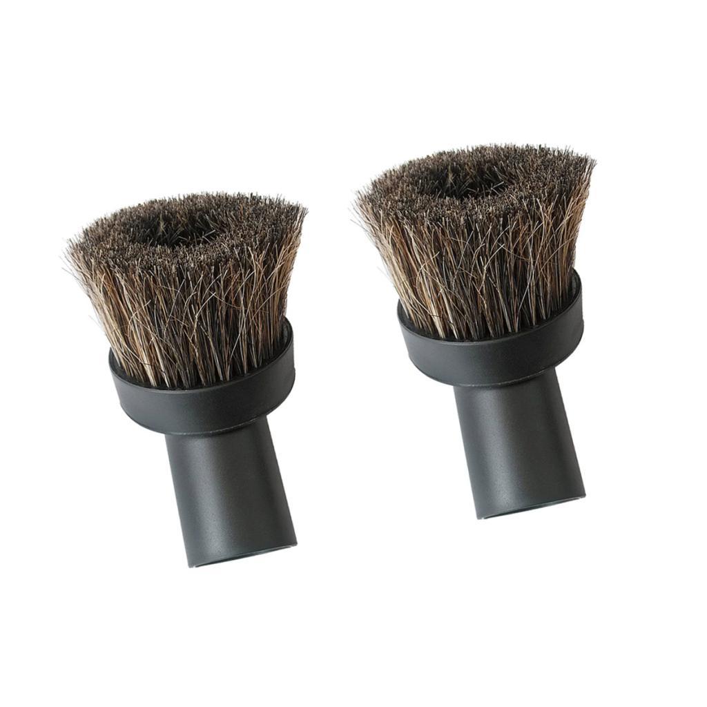2 pieces 32mm/1.25 Soft Round Vacuum Clearn Brush 38 mm Bristle-Long"