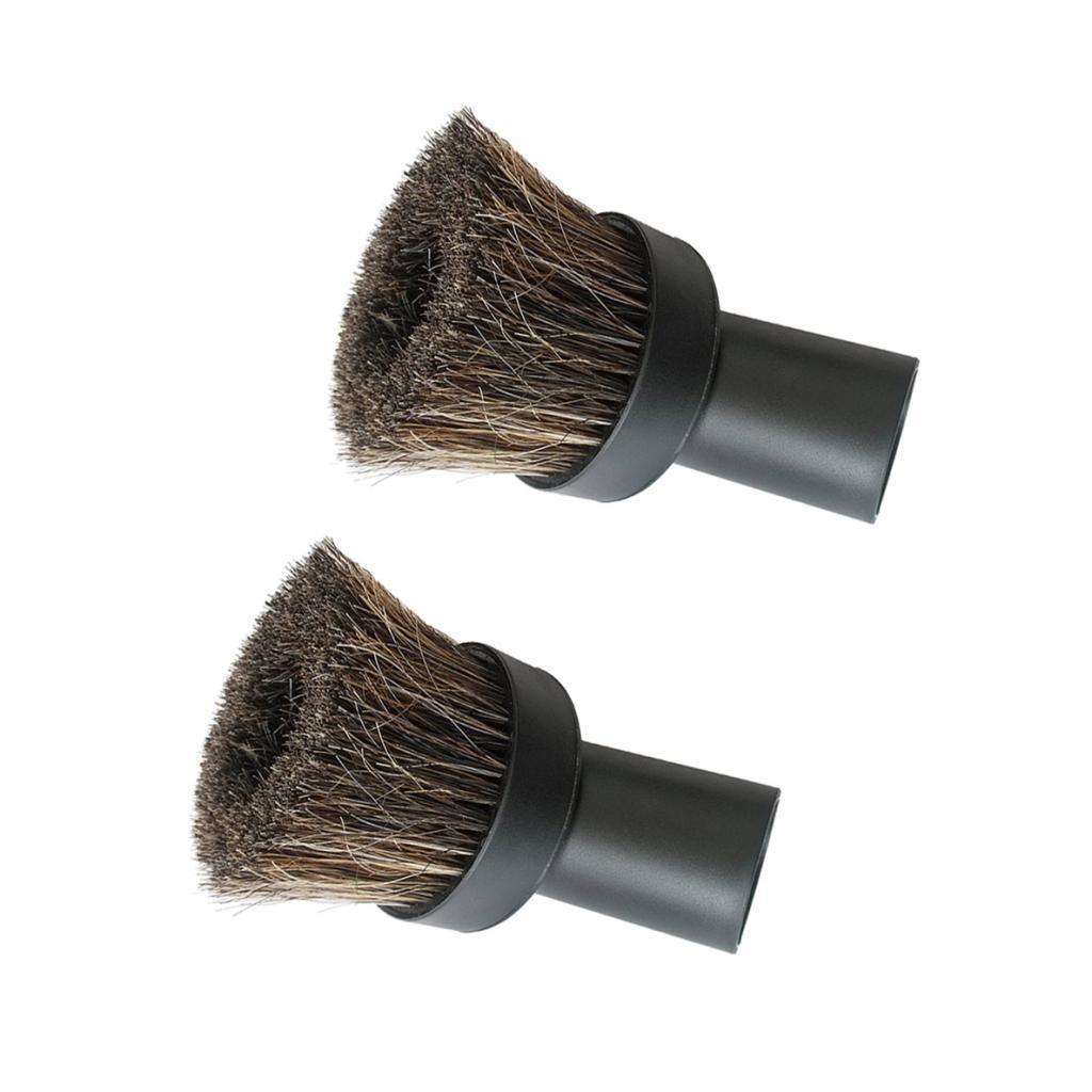 2 pieces 32mm/1.25 Soft Round Vacuum Clearn Brush 38 mm Bristle-Long"