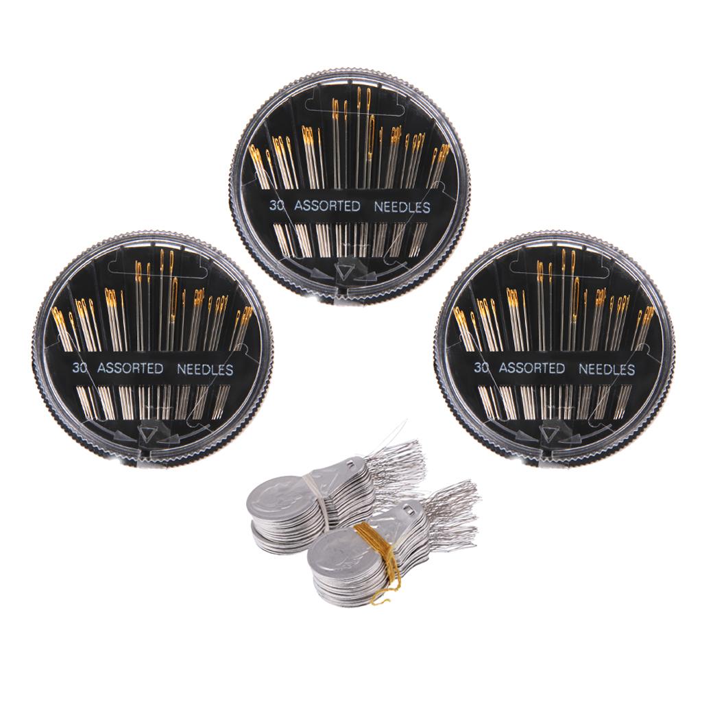 90 Pieces Hand Sewing Needles and 100 Pieces Needle Threaders