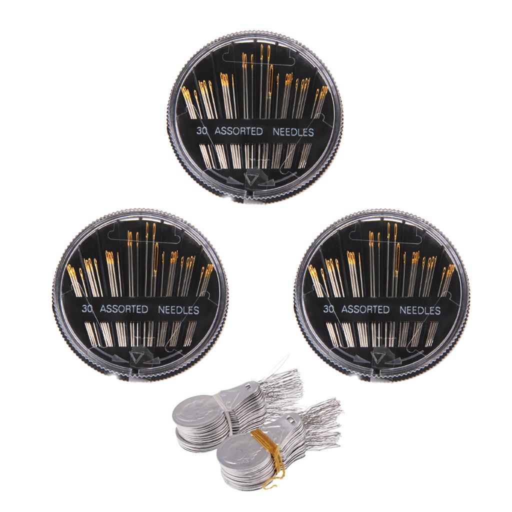 90 Pieces Hand Sewing Needles and 100 Pieces Needle Threaders
