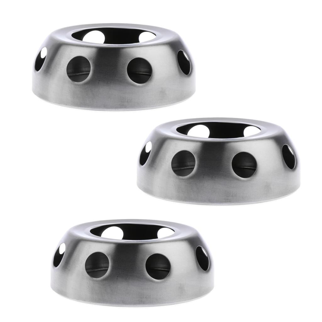 3 Pieces Portable Stainless Steel Spirit Alcohol Stove Outdoor Camping