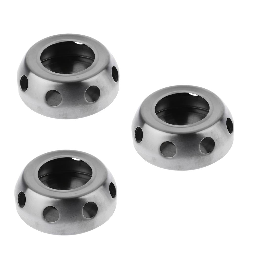 3 Pieces Portable Stainless Steel Spirit Alcohol Stove Outdoor Camping