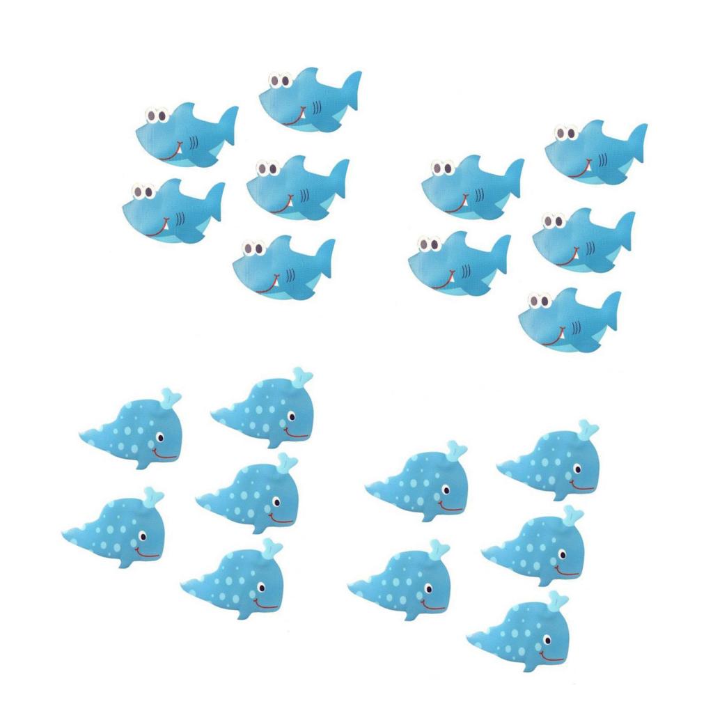 20pcs Non Slip Bath Tub Stickers Bathroom Mat Shower Room Floor Grip Shark
