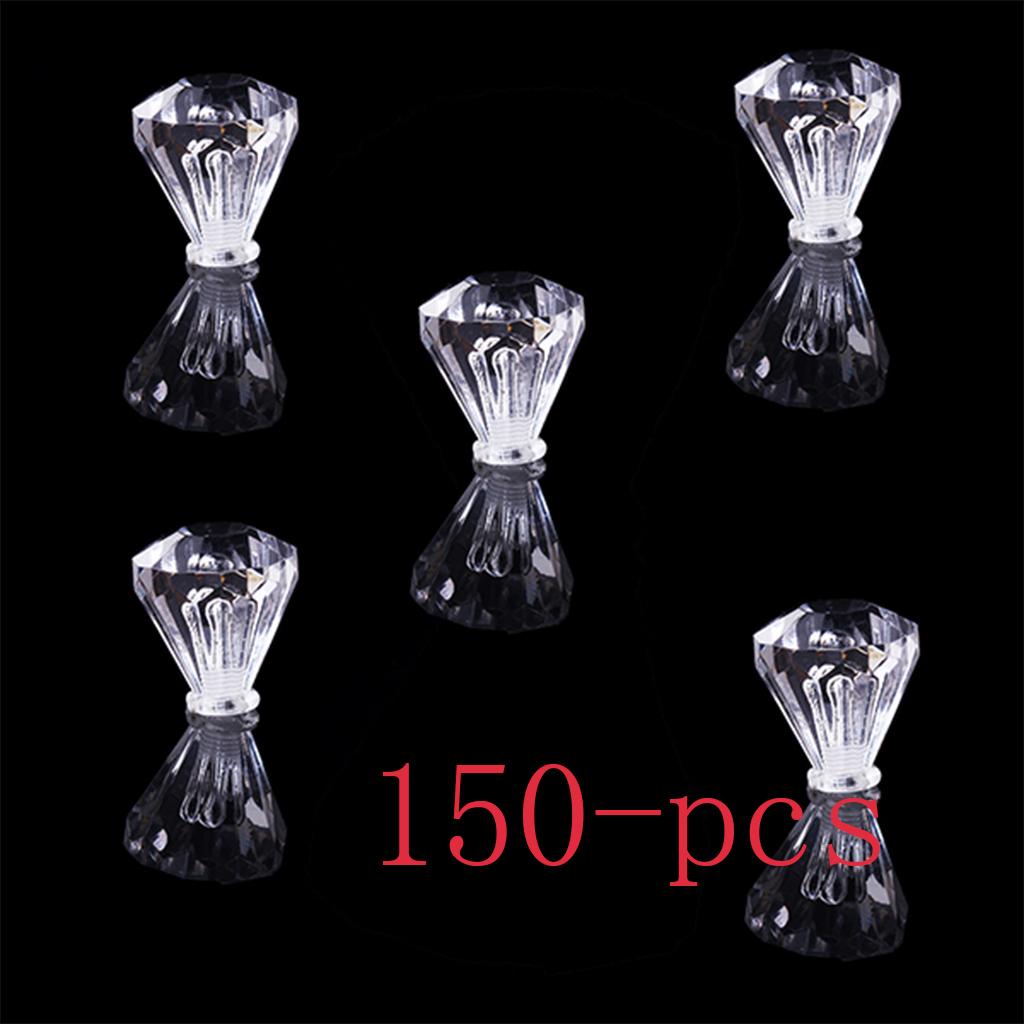 150Pcs Clear Faceted Small Drawer Knob Cupboard Cabinet Pull Handle