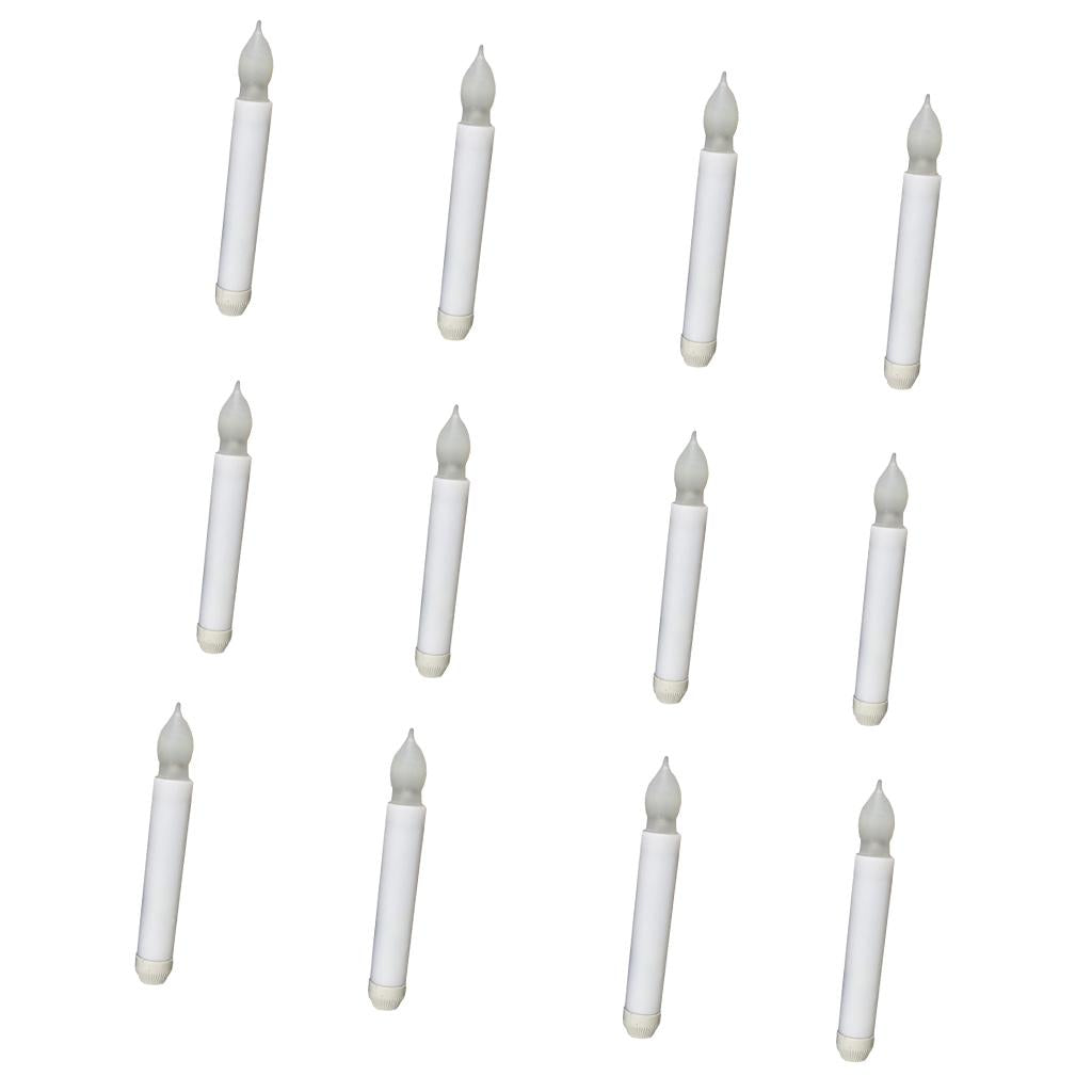 12 Pieces 165mm Tall Electric LED Candle Flameless Candle for Party Decor A