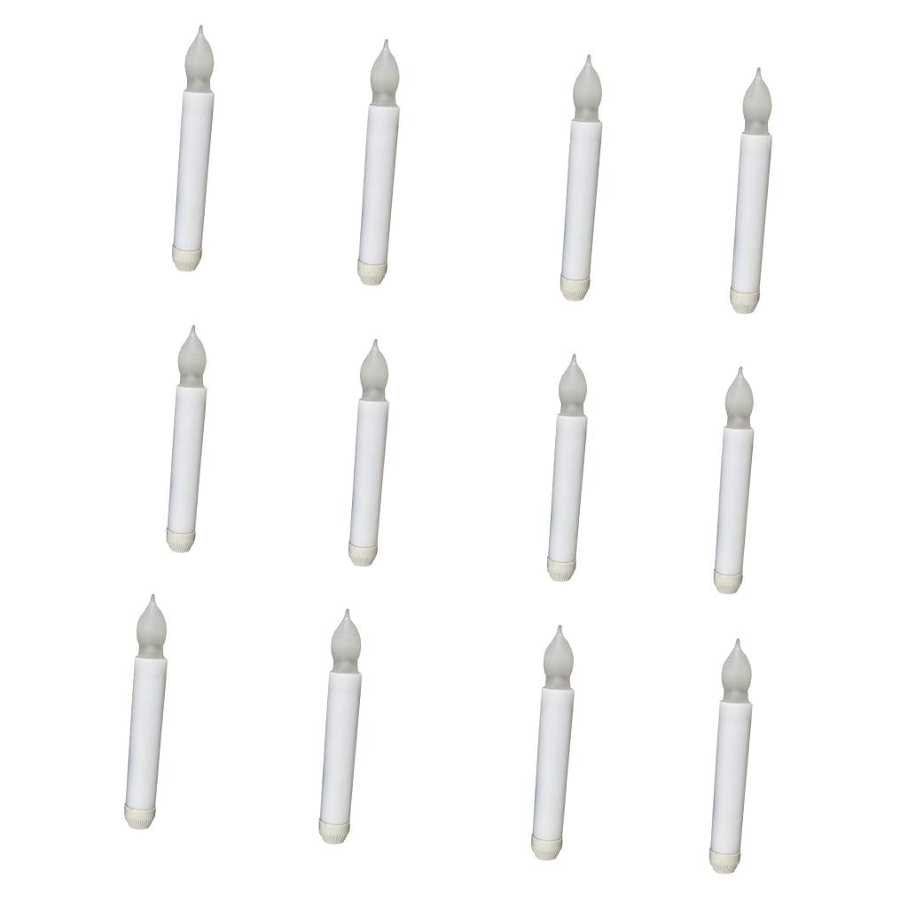 12 Pieces 165mm Tall Electric LED Candle Flameless Candle for Party Decor A
