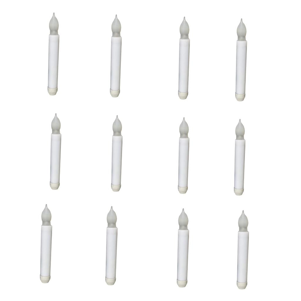 12 Pieces 165mm Tall Electric LED Candle Flameless Candle for Party Decor A