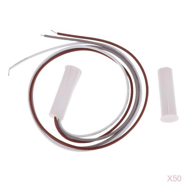50-Pcs NC NO Door Window Contact Magnetic Reed Switch Alarm 3W 10-25mm