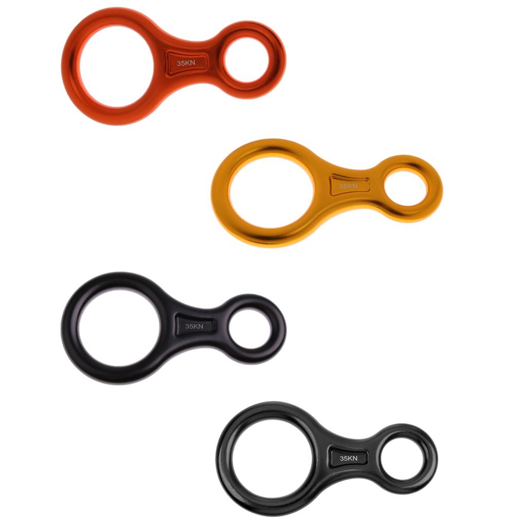 4 Pcs Figure 8 Shape Rock Climbing Rappel Abseil Rope Rescue Descender 35KN