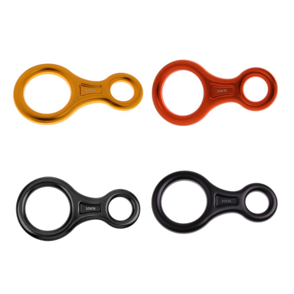 4 Pcs Figure 8 Shape Rock Climbing Rappel Abseil Rope Rescue Descender 35KN