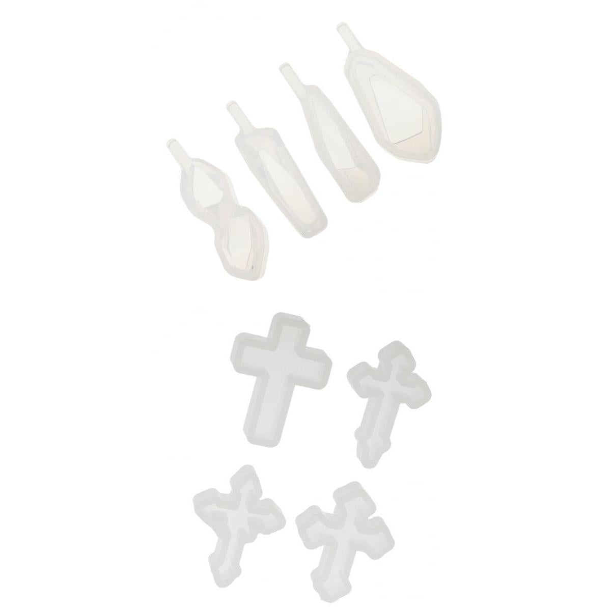 8 Pieces Mixed Silicone DIY Molds Resin Jewelry Making Craft Mould Tool