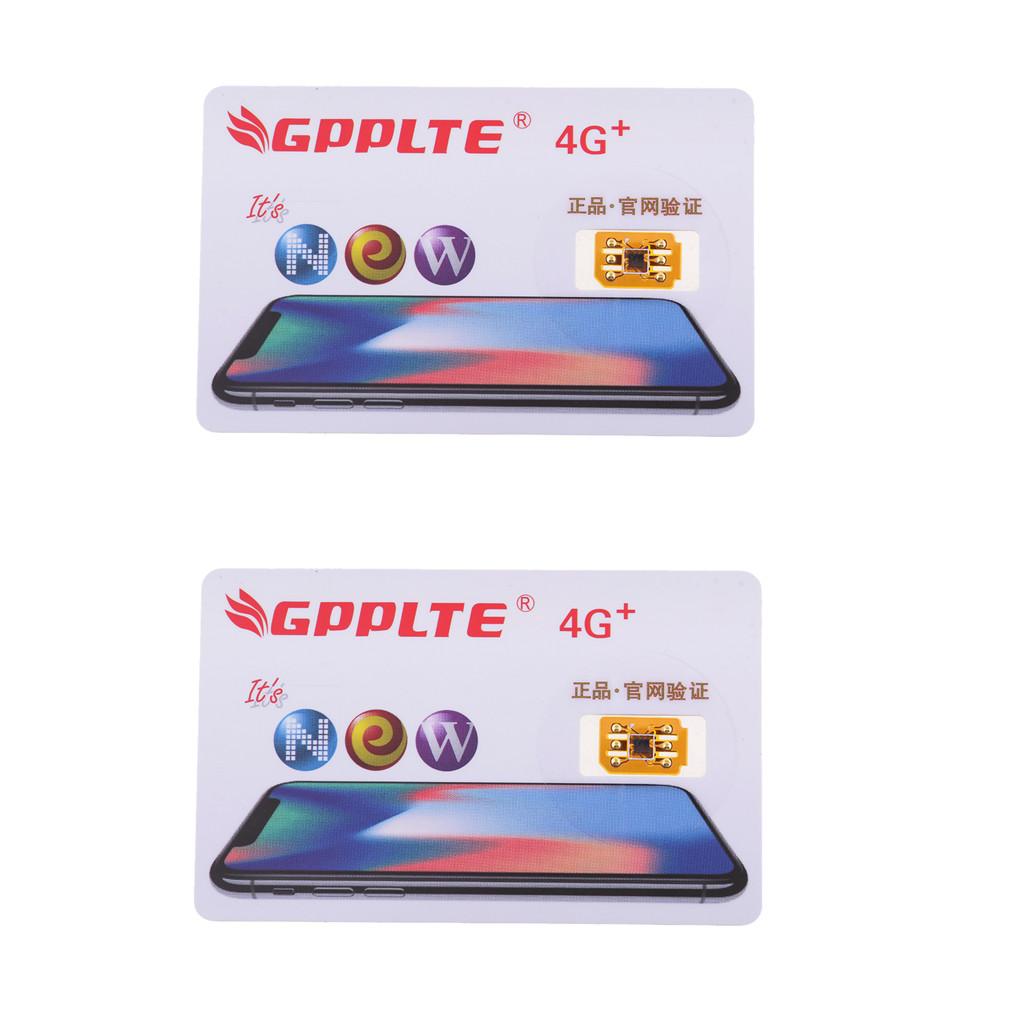 2 Pieces Unlock Turbo Sim Card GPP LTE 4G+ Pro 2 for iPhone 8 7 6S 6 Plus +