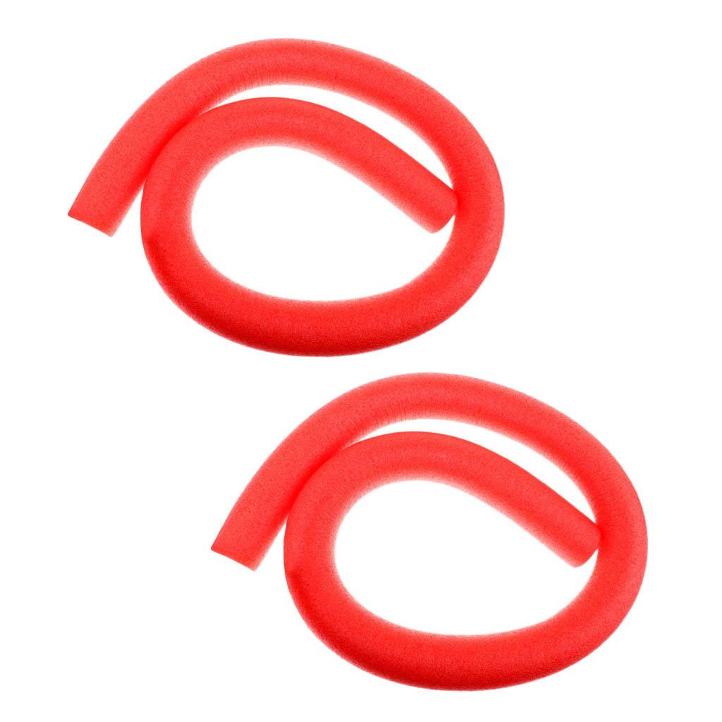 2 Pieces Lightweight Floating Swimming Pool Noodle Float Training Aid Red