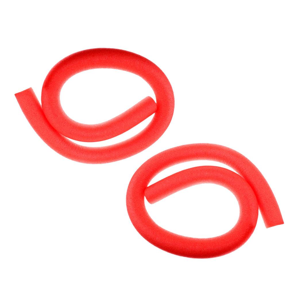 2 Pieces Lightweight Floating Swimming Pool Noodle Float Training Aid Red