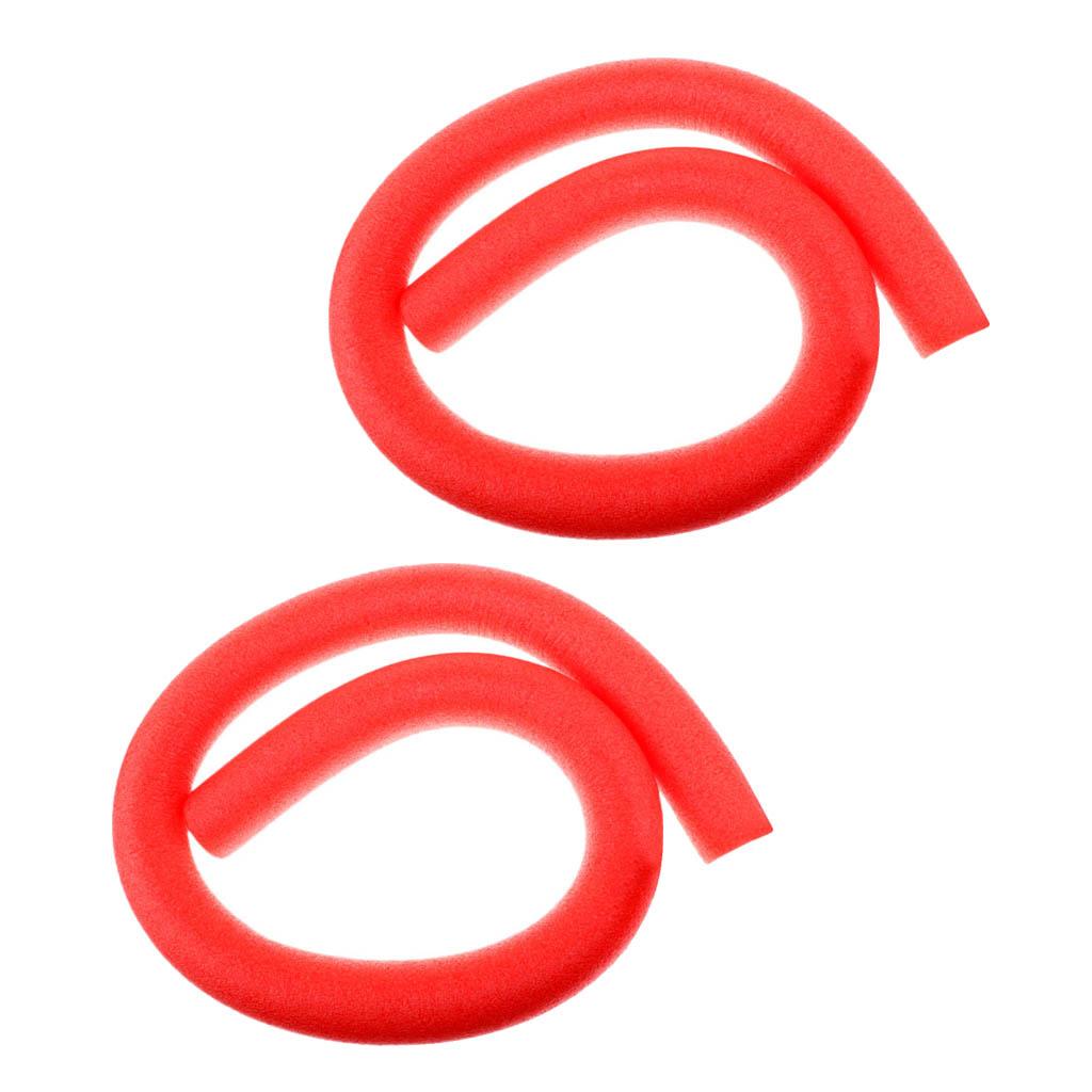 2 Pieces Lightweight Floating Swimming Pool Noodle Float Training Aid Red