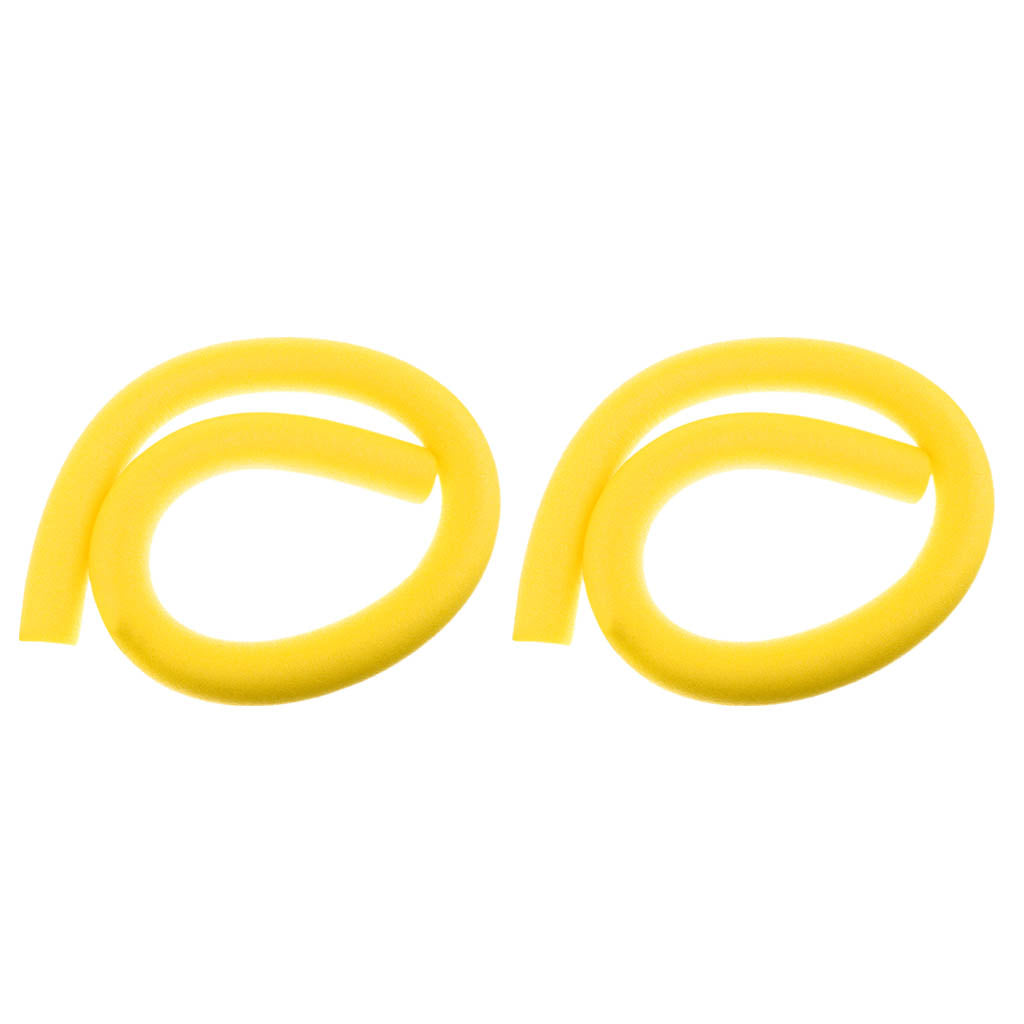 2 Pieces Lightweight Floating Swimming Pool Noodle Float Training Aid Yellow