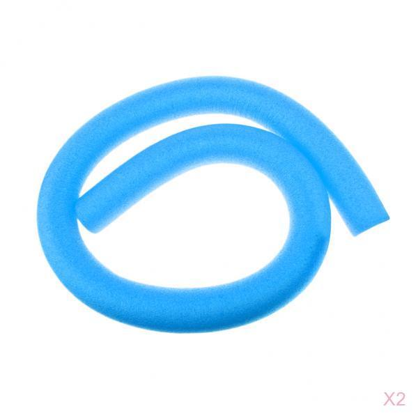 2 Pieces Lightweight Floating Swimming Pool Noodle Float Training Aid Blue