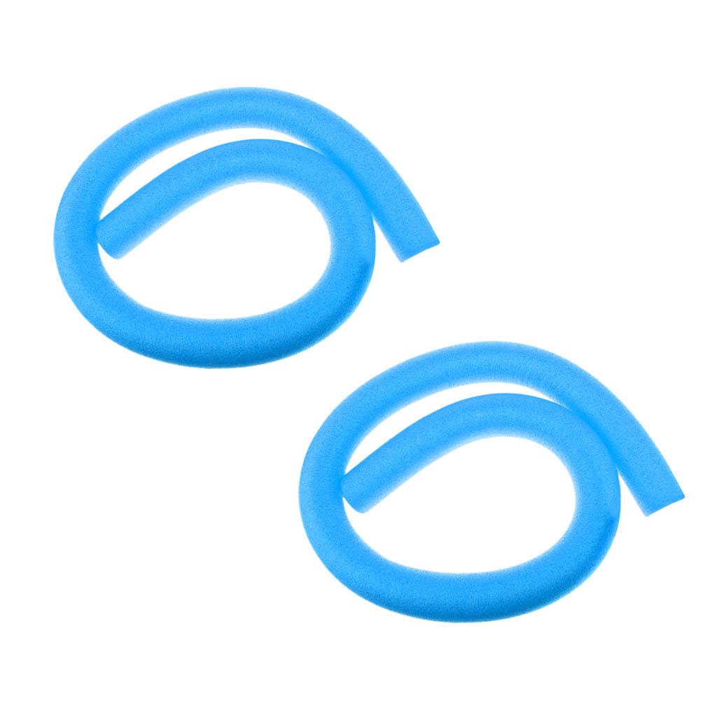 2 Pieces Lightweight Floating Swimming Pool Noodle Float Training Aid Blue