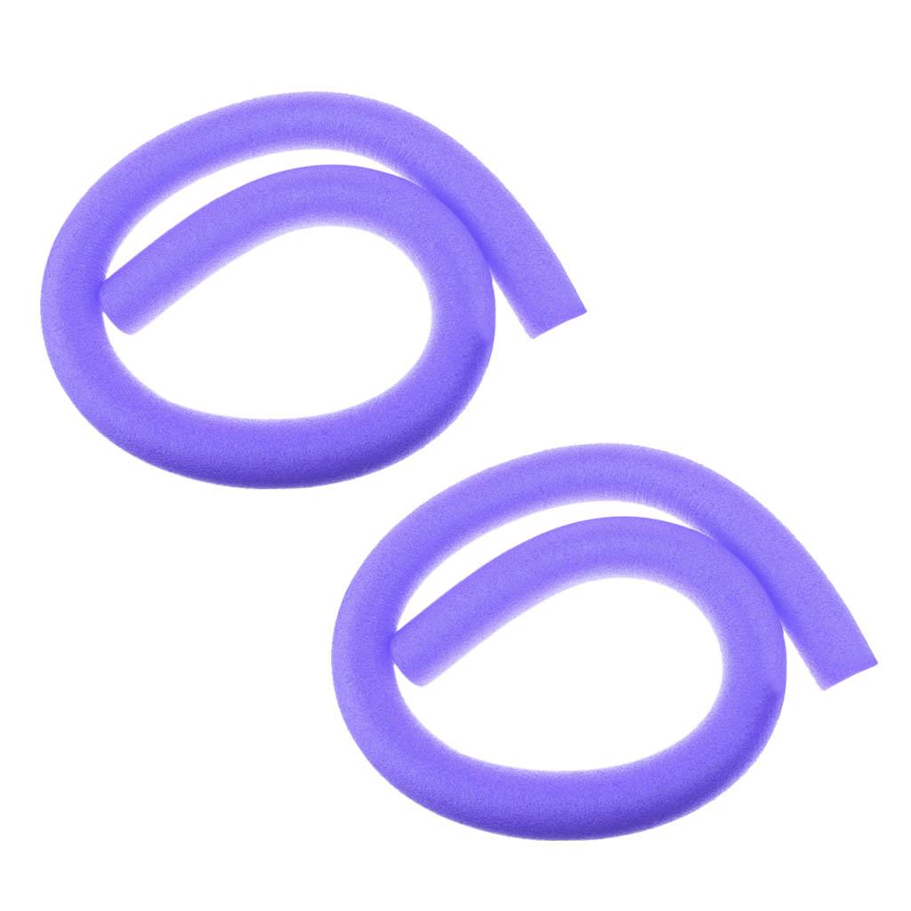 2 Pieces Lightweight Floating Swimming Pool Noodle Float Training Aid Purple