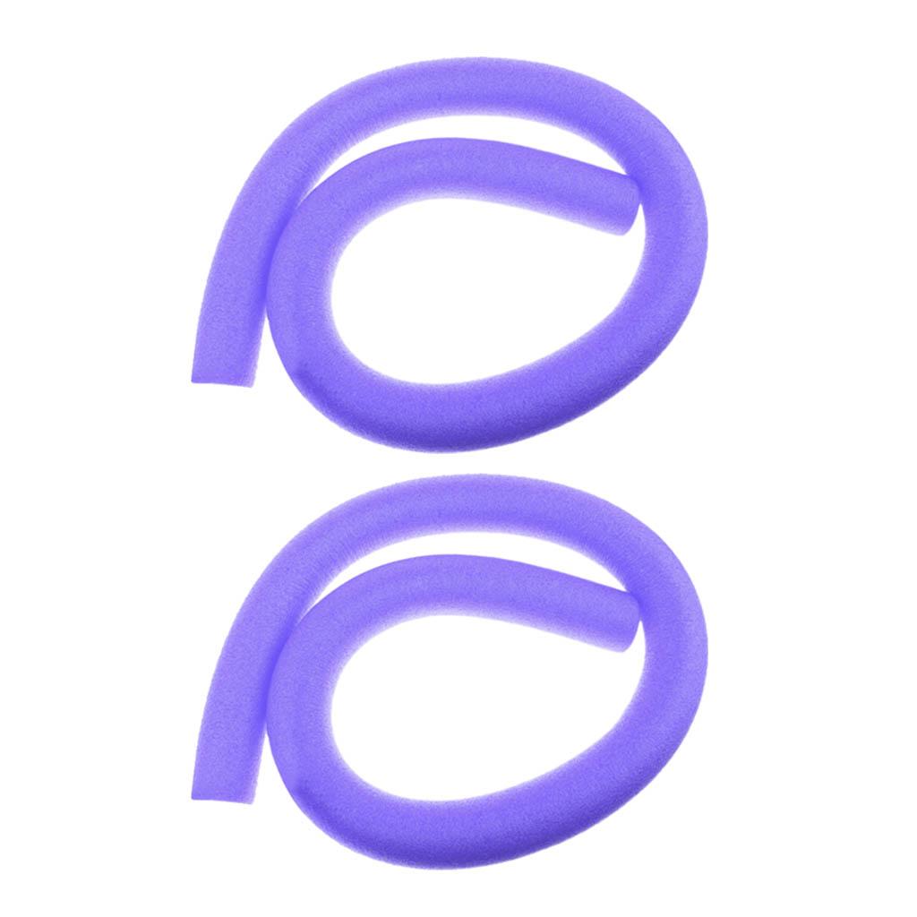 2 Pieces Lightweight Floating Swimming Pool Noodle Float Training Aid Purple
