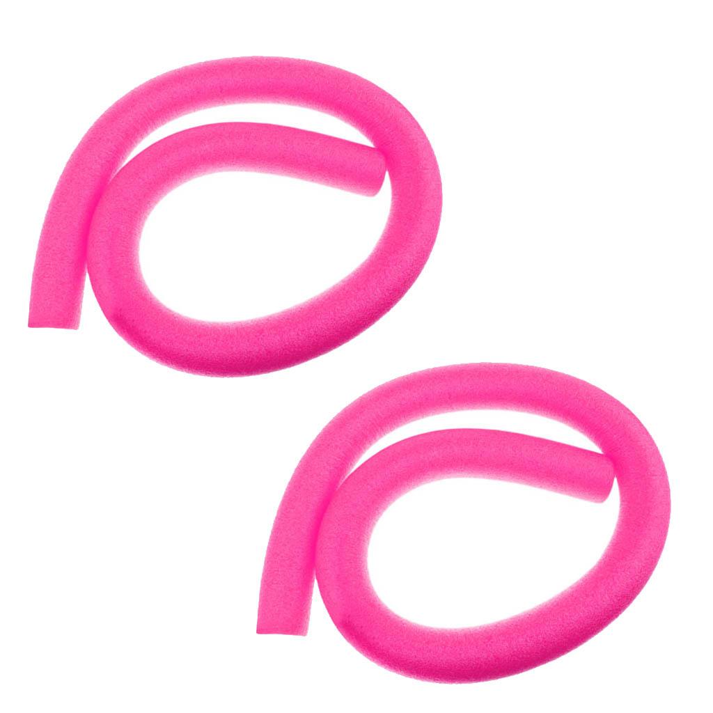 2 Pieces Lightweight Floating Swimming Pool Noodle Float Training Aid Pink