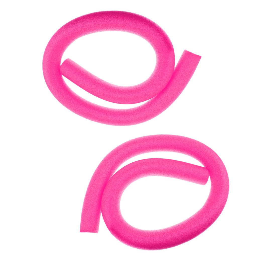 2 Pieces Lightweight Floating Swimming Pool Noodle Float Training Aid Pink