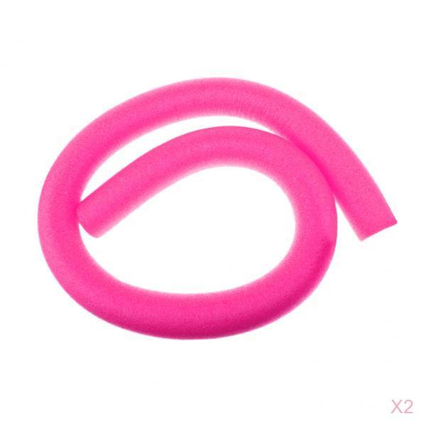 2 Pieces Lightweight Floating Swimming Pool Noodle Float Training Aid Pink