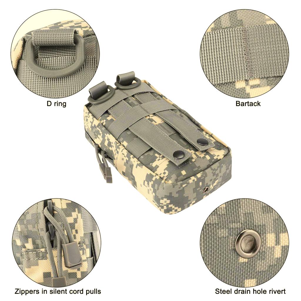 2x MOLLE Gear Pouches Small Tactical Pouch Combat Bag Attachments ACU