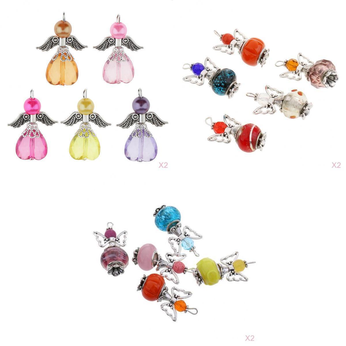 30 Pieces Mixed Angel Wings Charms Pendants Acrylic Beads Art Crafts DIY