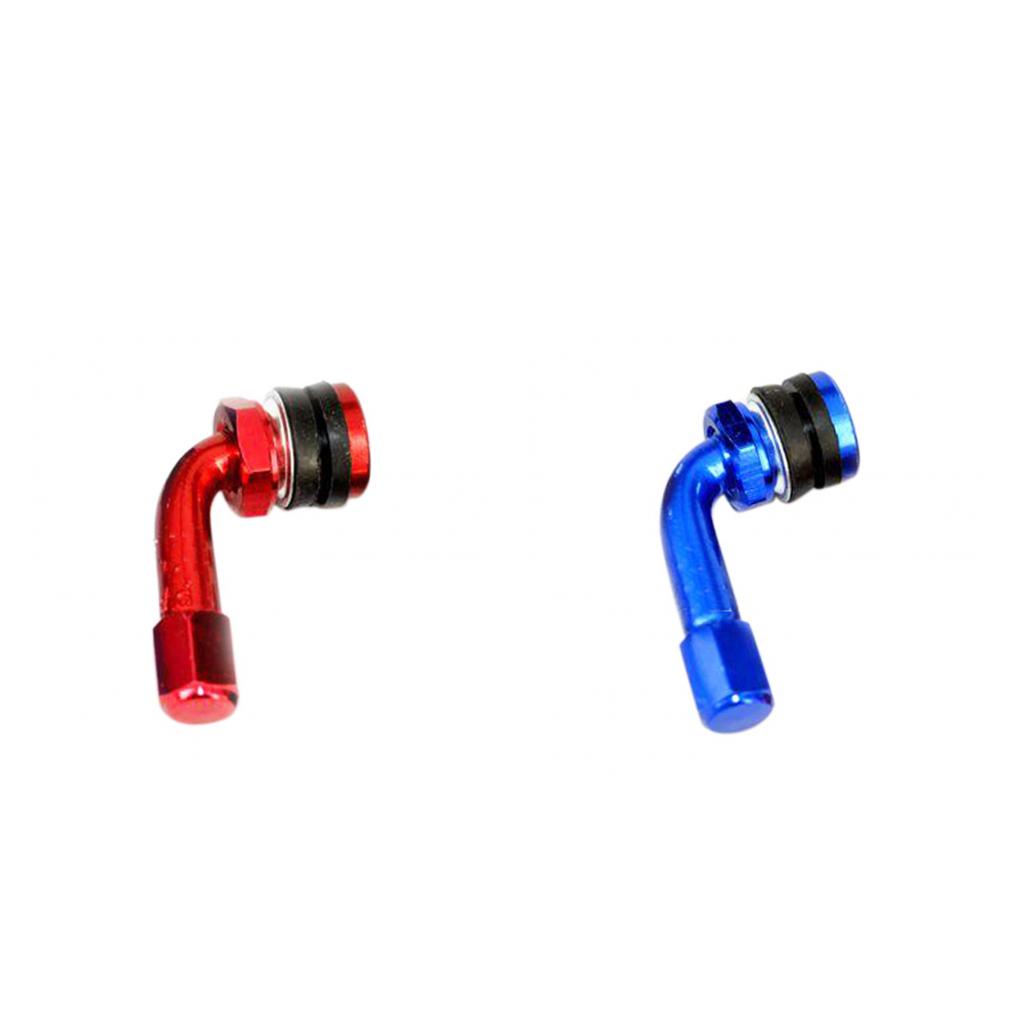 CNC Aluminum Motorcycle Scooter Rim Wheel Air Tyre Tire Valve Stem Blue/Red
