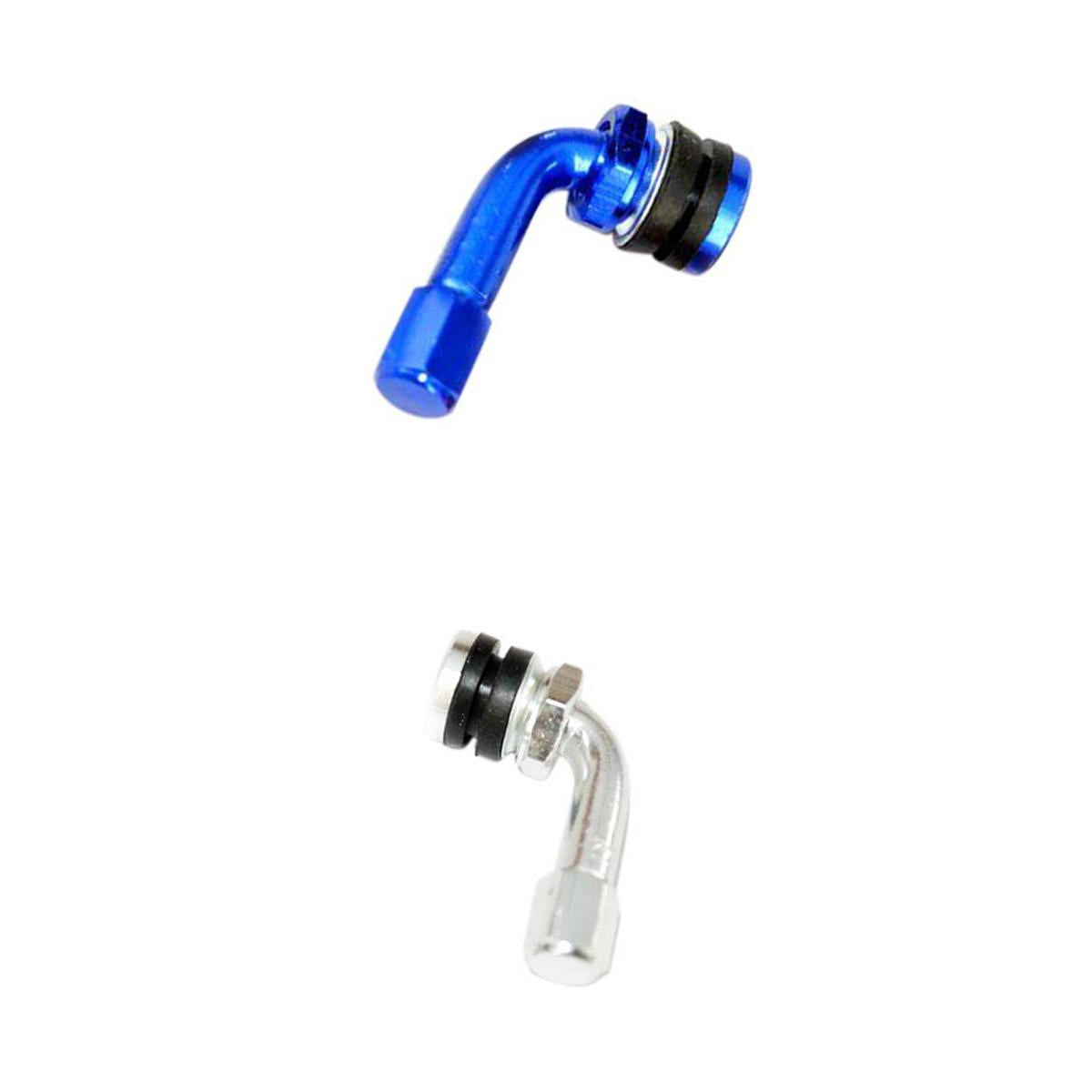 CNC Aluminum Motorcycle Rim Wheel Air Tyre Tire Valve Stem Blue/Silver