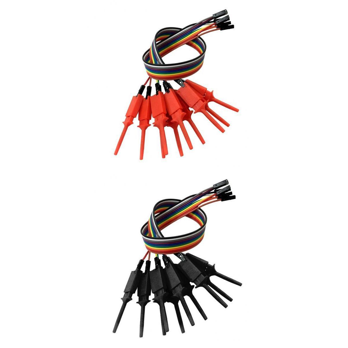 2 Pieces 10 Channels Logic Analyzer Cable Probe Test Hook Clip Line