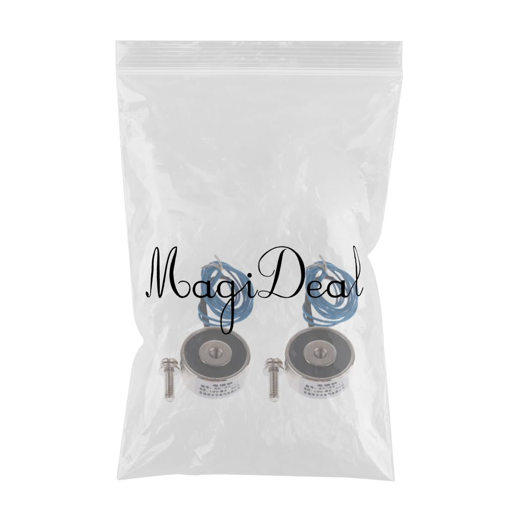 2Pcs DC 12V Ultrathin Sucker Electromagnet Lift Holding KK-25-11