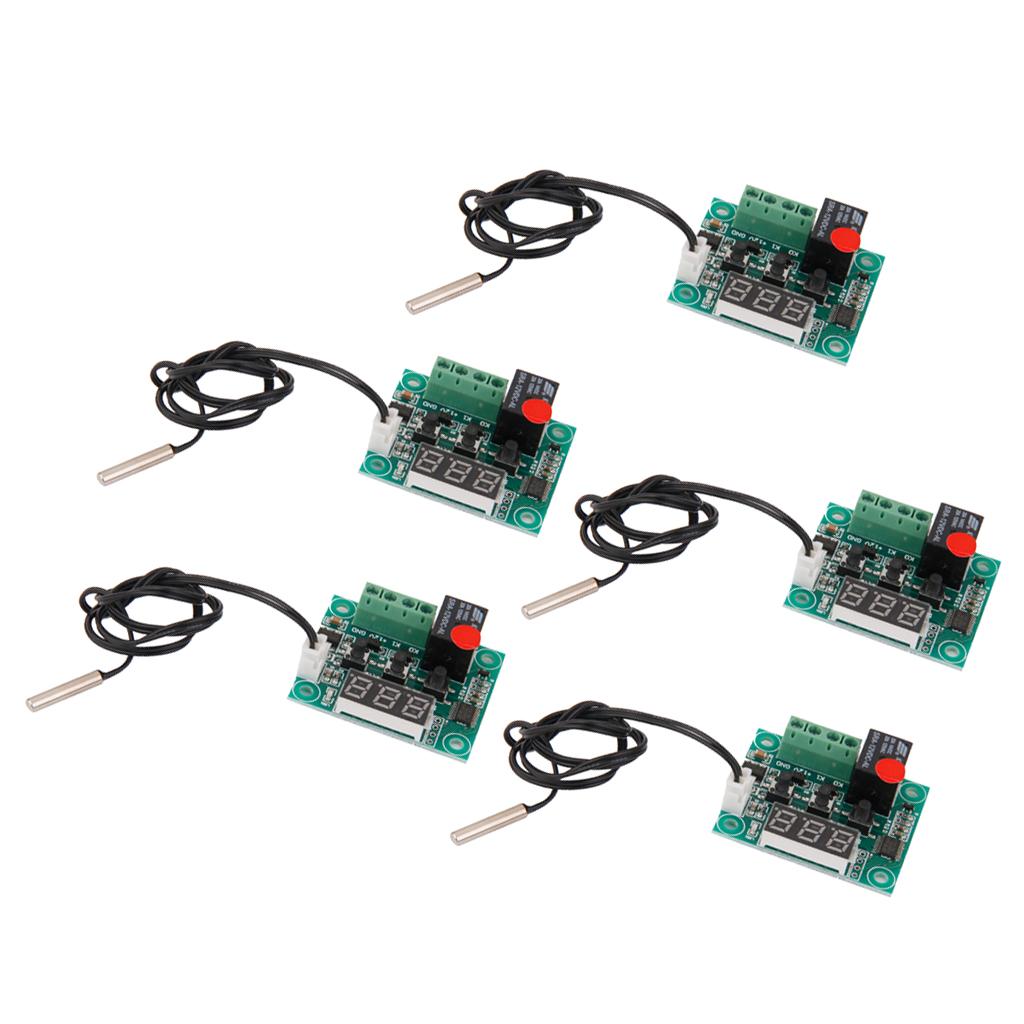 5 Pieces W1209 Digital Thermostat Temperature Control Switch Sensor Module