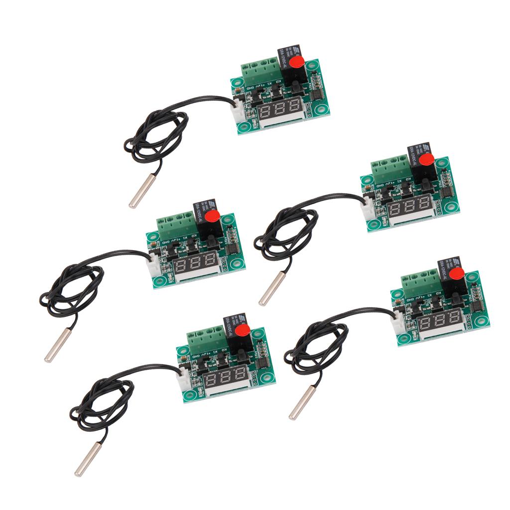 5 Pieces W1209 Digital Thermostat Temperature Control Switch Sensor Module