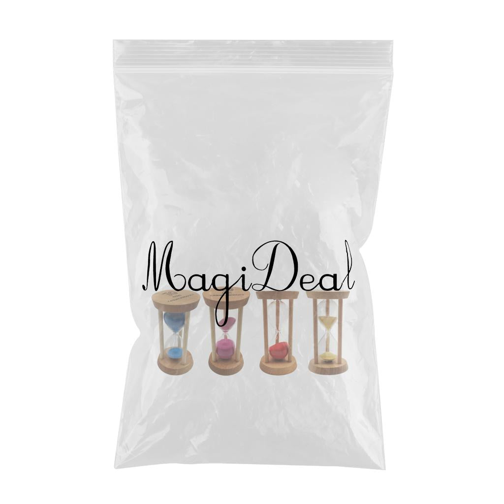 4 Pieces 10 Minutes Wooden Frame Sand Timer Hourglass Home Decor