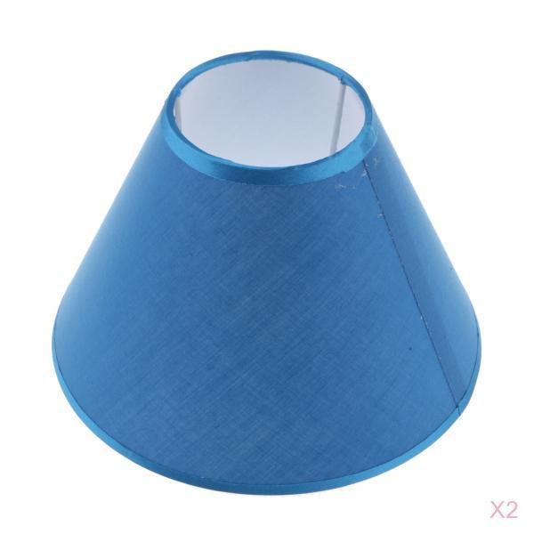 2x Lampshade Table Lamp Shade Floor Lamp Bedside Lamp Light Shade Blue