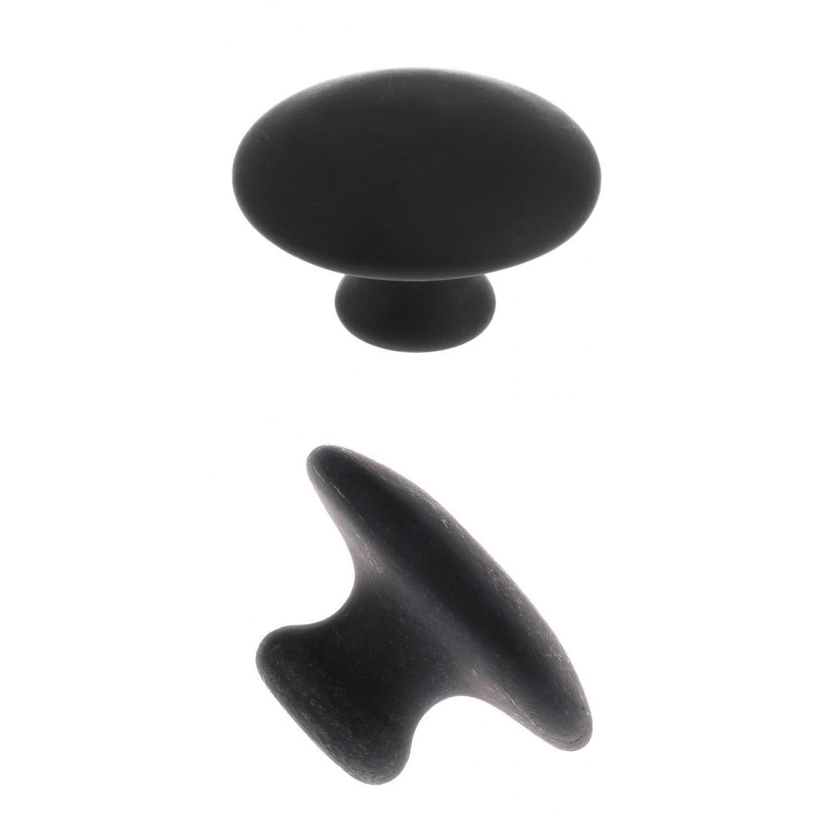 2 Pieces Mushroom Shaped Massage Gua Sha Stone Natural Basalt Hot Rock