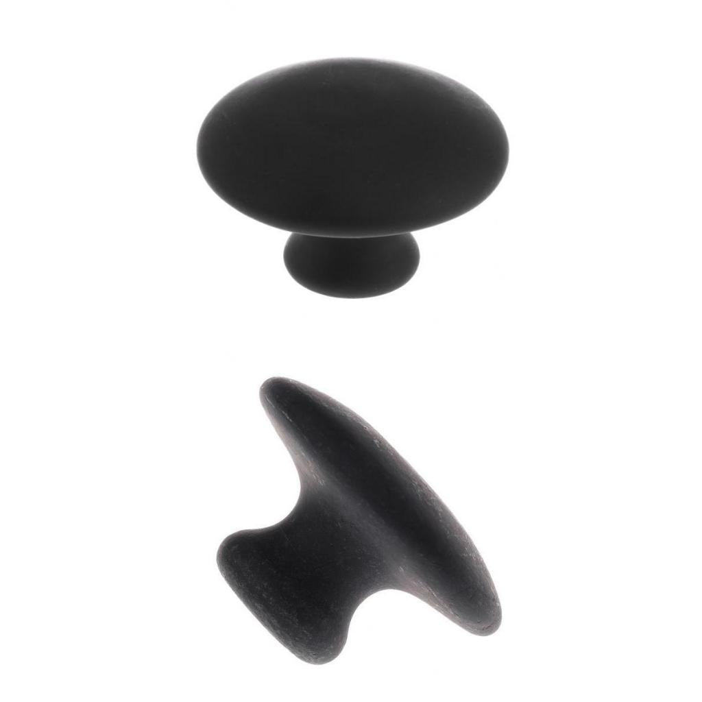 2 Pieces Mushroom Shaped Massage Gua Sha Stone Natural Basalt Hot Rock