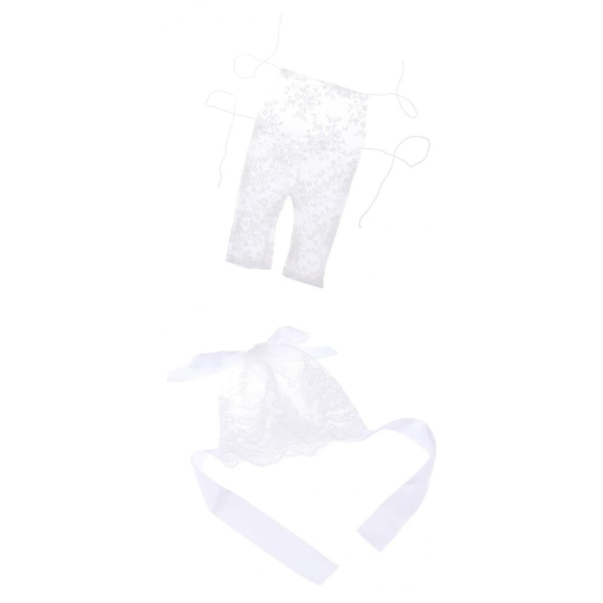 Baby Girls Lace Floral Jumpsuit Hat Photo Photography Props Lace Cap