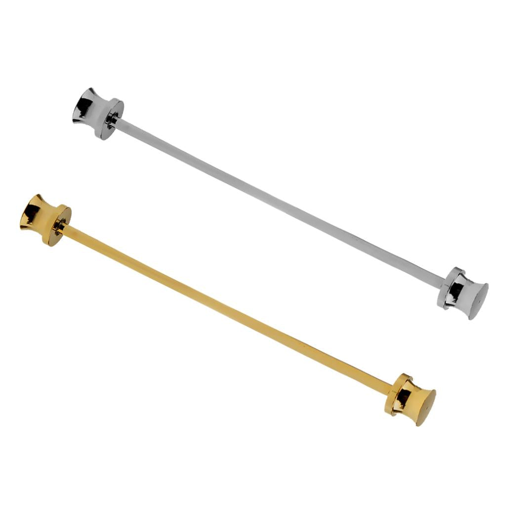 2 Pieces Pin Barbell Collar Tie Clip Clasp Hat Pin Bar Necktie Tie Accessory