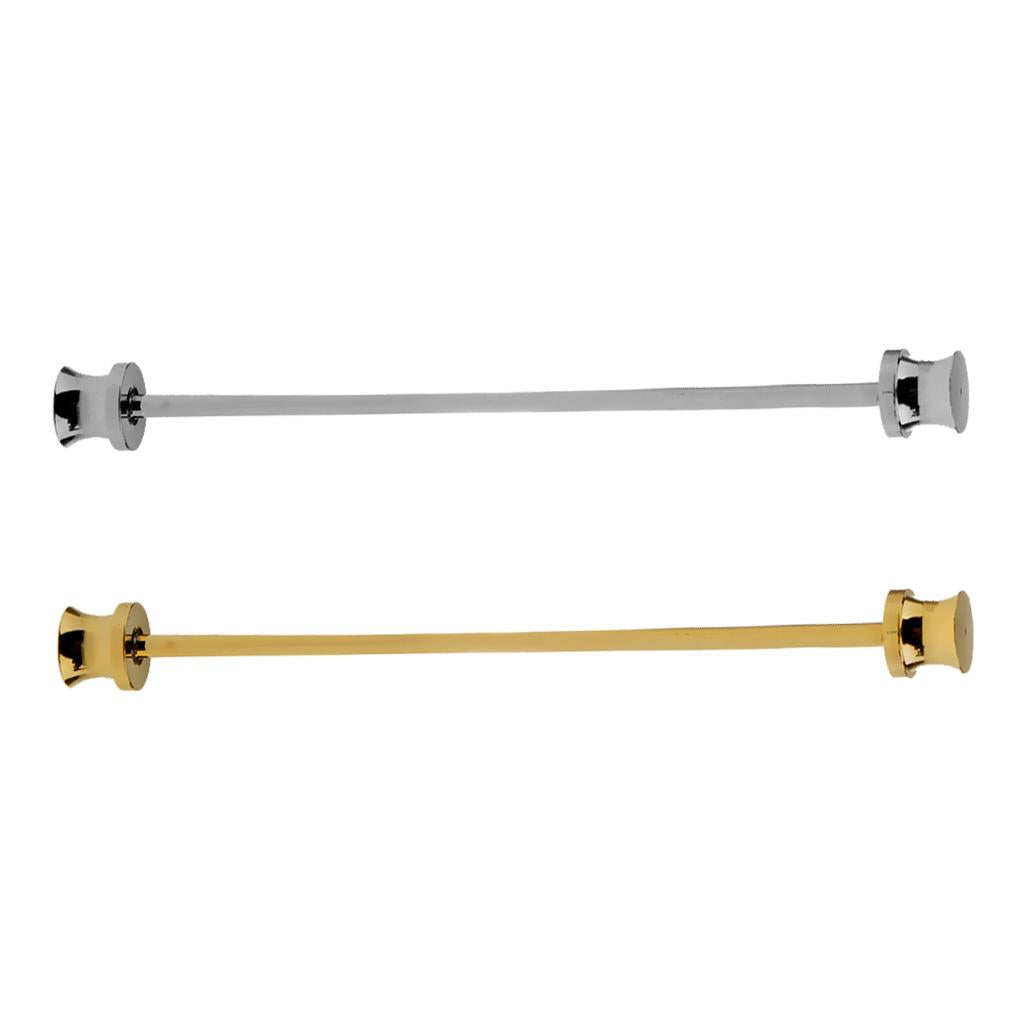 2 Pieces Pin Barbell Collar Tie Clip Clasp Hat Pin Bar Necktie Tie Accessory